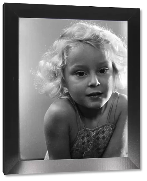 A portrait of a young girl, Ella Edwards. October 1941