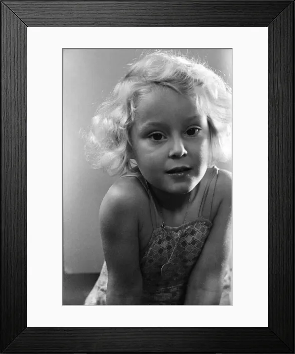 Framed Print : A portrait of a young girl, Ella Edwards. October 1941 Framed Print : A portrait of a young girl, Ella Edwards. October 1941