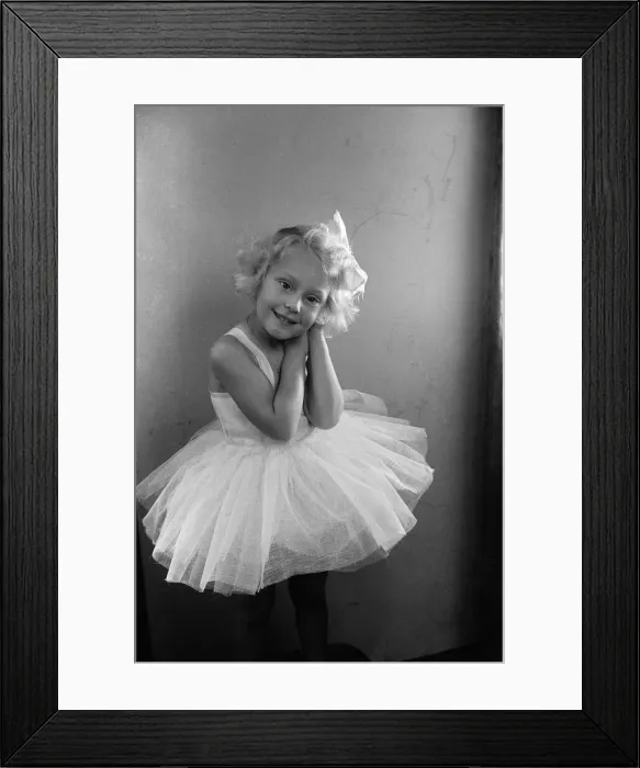 Framed Print : Ella Edwards wearing a ballet dress. September 1941 Framed Print : Ella Edwards wearing a ballet dress. September 1941