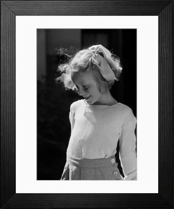 Framed Print : A portrait of a young girl, Ella Edwards. Circa 1942 Framed Print : A portrait of a young girl, Ella Edwards. Circa 1942