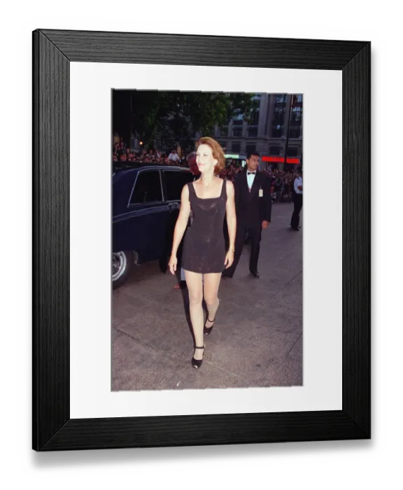 Framed Print : Jamie Lee Curtis at the London Premiere of the film True Lies, held at The Empire