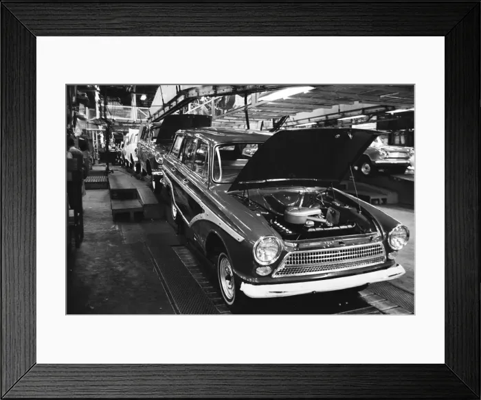 Framed Print : General scenes inside the Ford motor factory in Dagenham