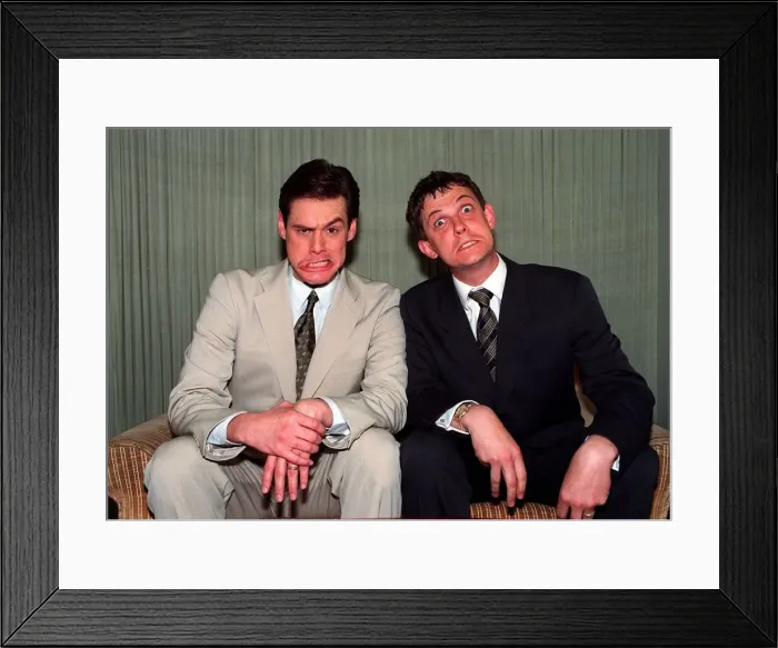 Framed Print : Jim Carrey Comic Actor whose films include Ace Ventura Pet Detective, The Mask