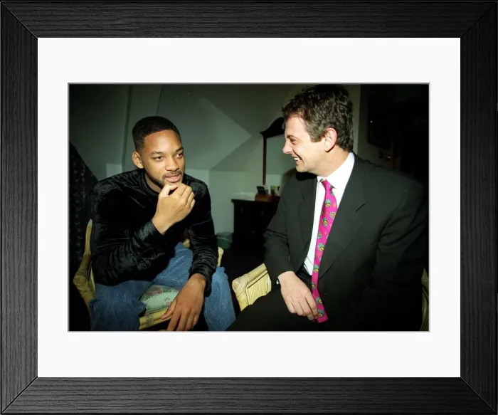 Framed Print : Will Smith actor and rap singer Jan 1999 talking with Matthew Wright staff Framed Print : Will Smith actor and rap singer Jan 1999 talking with Matthew Wright staff