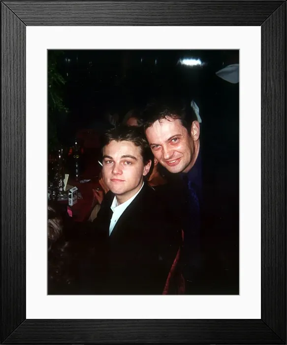 Framed Print : Matthew Wright with Leonardo DiCaprio at premiere 1998 at the Man in the Iron Mask Framed Print : Matthew Wright with Leonardo DiCaprio at premiere 1998 at the Man in the Iron Mask