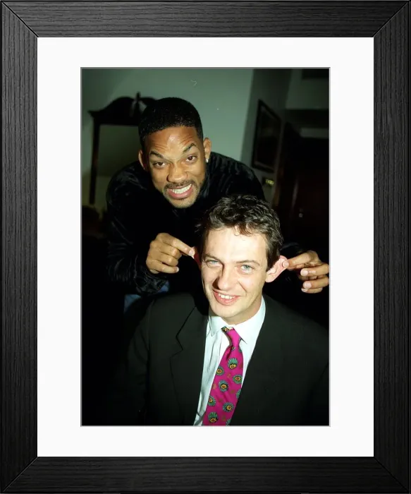 Framed Print : Will Smith actor and rap singer Jan 1999 talking with Matthew Wright staff Framed Print : Will Smith actor and rap singer Jan 1999 talking with Matthew Wright staff