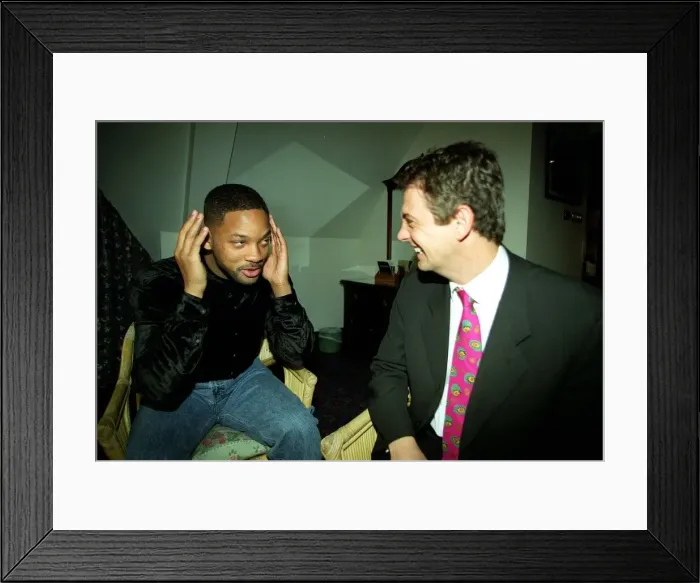 Framed Print : Will Smith actor and rap singer Jan 1999 talking with Matthew Wright staff Framed Print : Will Smith actor and rap singer Jan 1999 talking with Matthew Wright staff