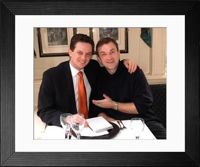 Framed Print : Harry Enfield comedian during his interview with Mirror reporter Matthew Wright Framed Print : Harry Enfield comedian during his interview with Mirror reporter Matthew Wright