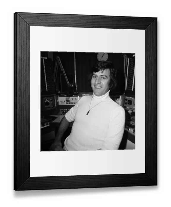 Framed Print : BBC Disc Jockey Ed Stewart. 15th January 1976