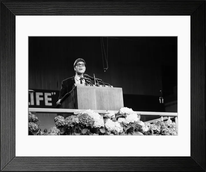 Framed Print : Cliff Richard attends the Billy Graham service at Earls Court. 16th June 1966 Framed Print : Cliff Richard attends the Billy Graham service at Earls Court. 16th June 1966