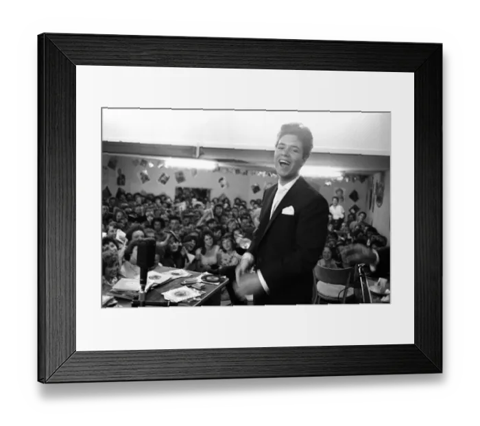 Framed Print : Cliff Richard at the Girls and Boys exhibition. 18th August 1959