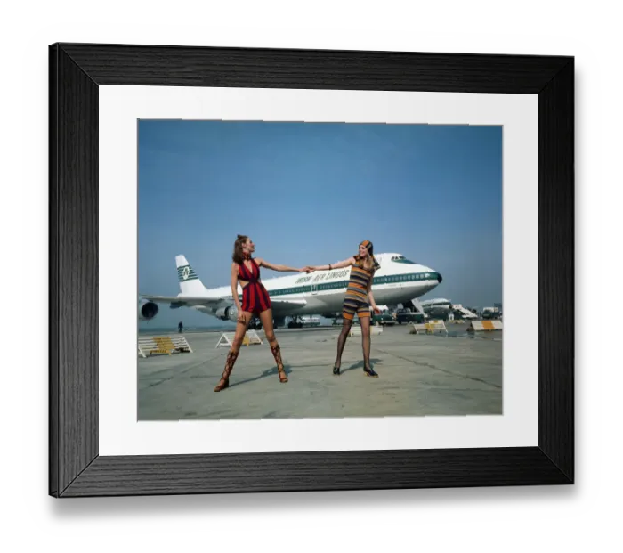 Framed Print : Irish fashion takes to the air for an Aer Lingus jumbo jet fashion show sponsored by ICI Framed Print : Irish fashion takes to the air for an Aer Lingus jumbo jet fashion show sponsored by ICI
