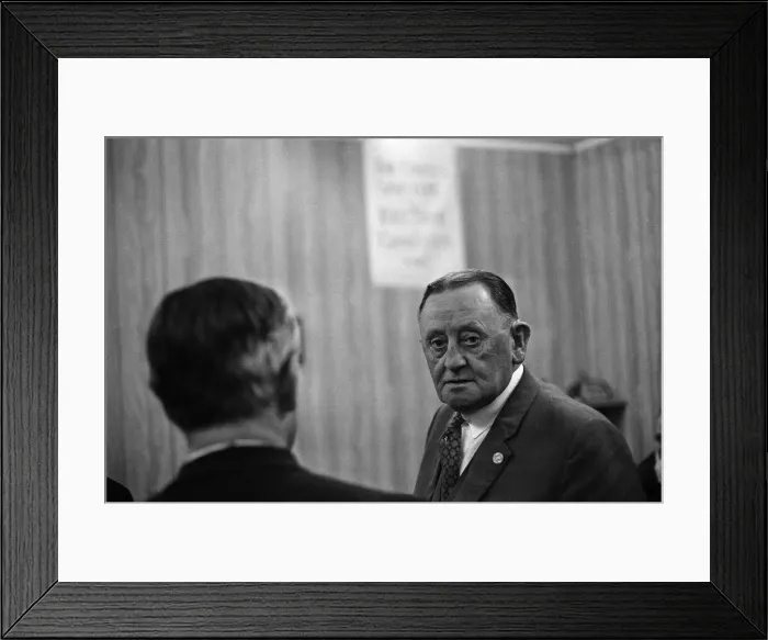 Framed Print : Bob Lord, Burnley Football Club Chairman, with the Bishop of Blackburn Framed Print : Bob Lord, Burnley Football Club Chairman, with the Bishop of Blackburn