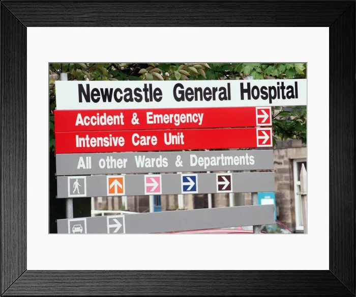 Framed Print : General views of the Newcastle General Hospital. 16th May 1995 Framed Print : General views of the Newcastle General Hospital. 16th May 1995