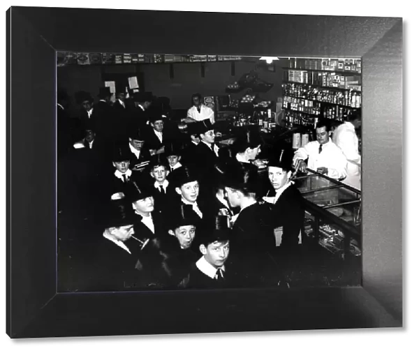 Eton College - Boys seen in the school shop - Picture dated February 1964