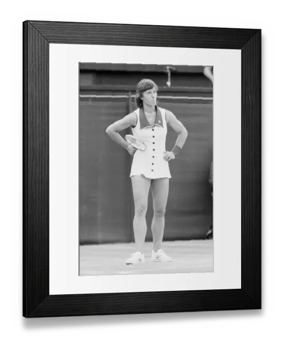 Framed Print : 1978 Ladies Singles Final, Wimbledon, Chris Evert v Martina Navratilova