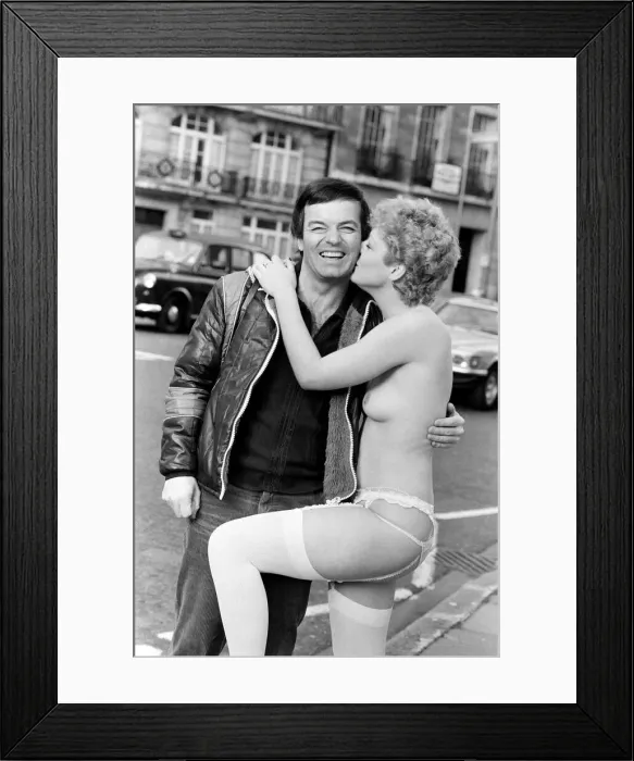 Framed Print : DJ Tony Blackburn got a surprise 40th birthday present after he finished his Radio One