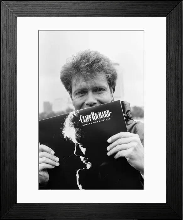 Framed Print : Cliff Richard at the launch of his new album Always Guaranteed