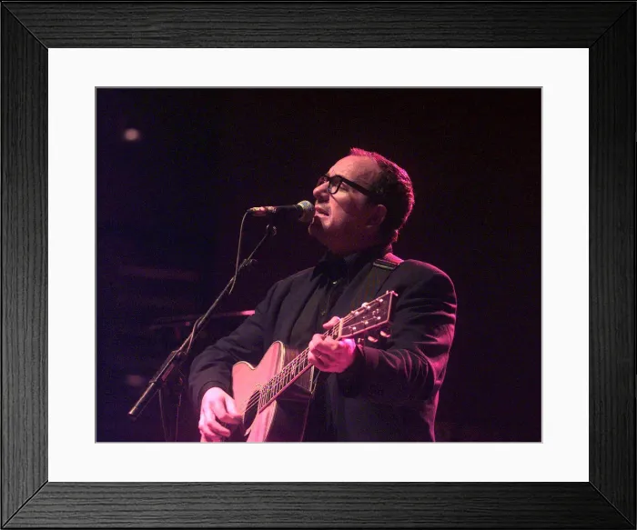 Framed Print : Elvis 1 John Reavenall 16 / 4 / 99. Elvis Costello at Symphony Hall Framed Print : Elvis 1 John Reavenall 16 / 4 / 99. Elvis Costello at Symphony Hall