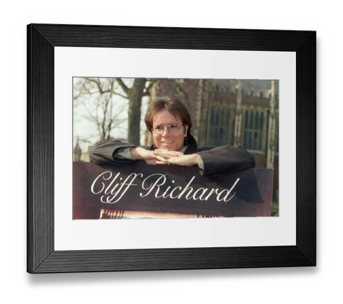 Framed Print : Cliff Richard promoting Heathcliff, a unique staged concert combining theatre