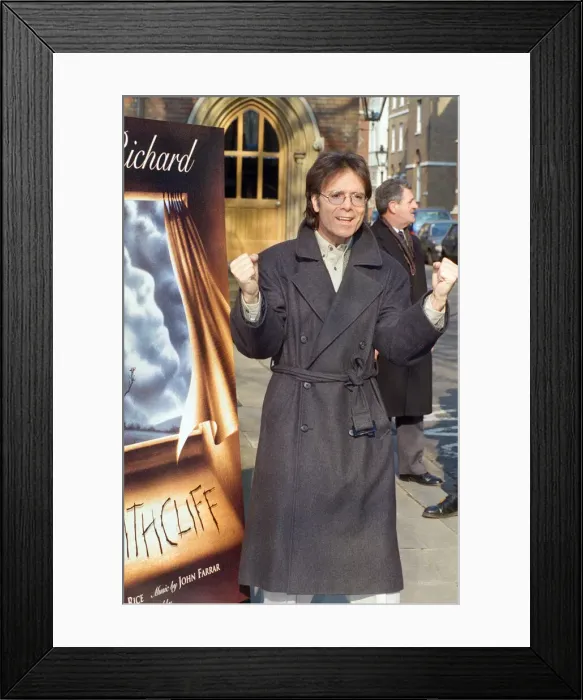 Framed Print : Cliff Richard promoting Heathcliff, a unique staged concert combining theatre