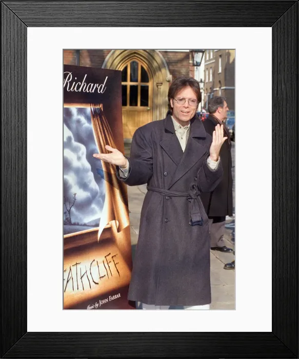 Framed Print : Cliff Richard promoting Heathcliff, a unique staged concert combining theatre