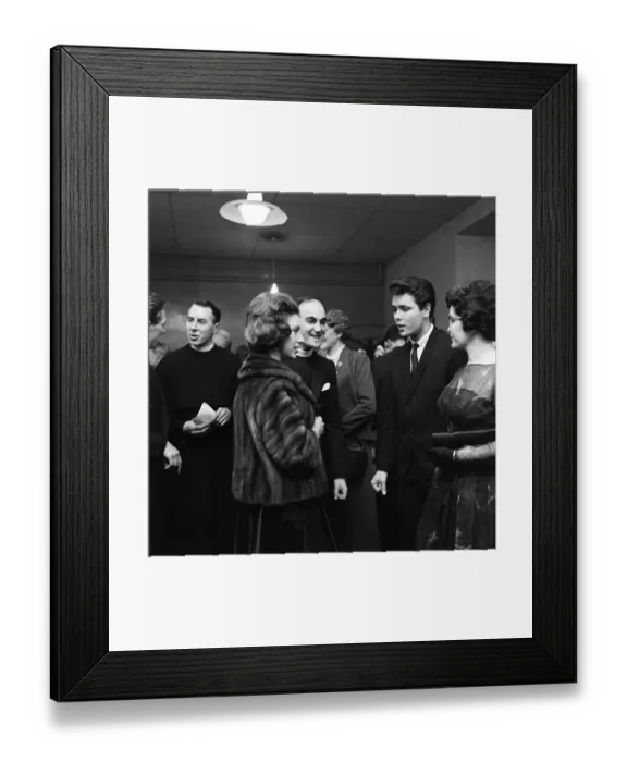 Framed Print : Princess Margaret and the Bishop of Bath and Wells meeting Cliff Richard at club 59