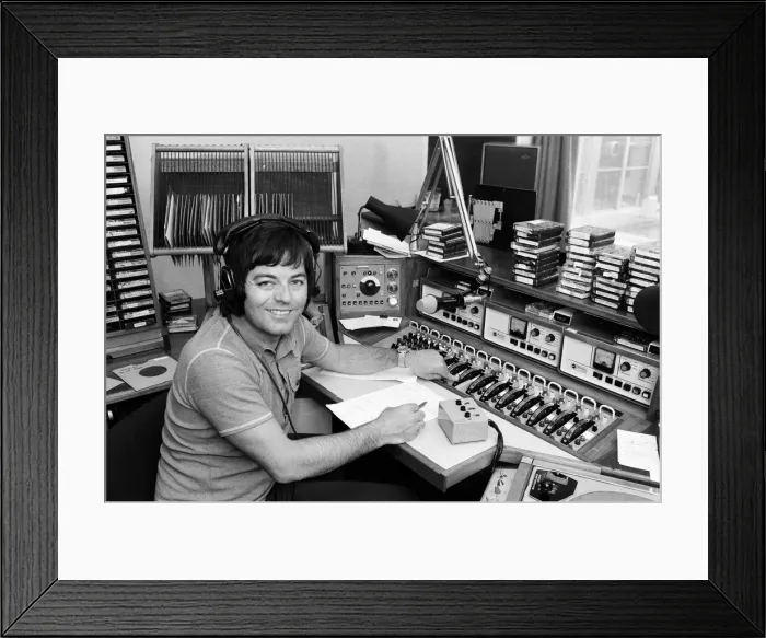 Framed Print : BBC Radio Disc Jockey Tony Blackburn pictured in the studio. 21st June 1973 Framed Print : BBC Radio Disc Jockey Tony Blackburn pictured in the studio. 21st June 1973