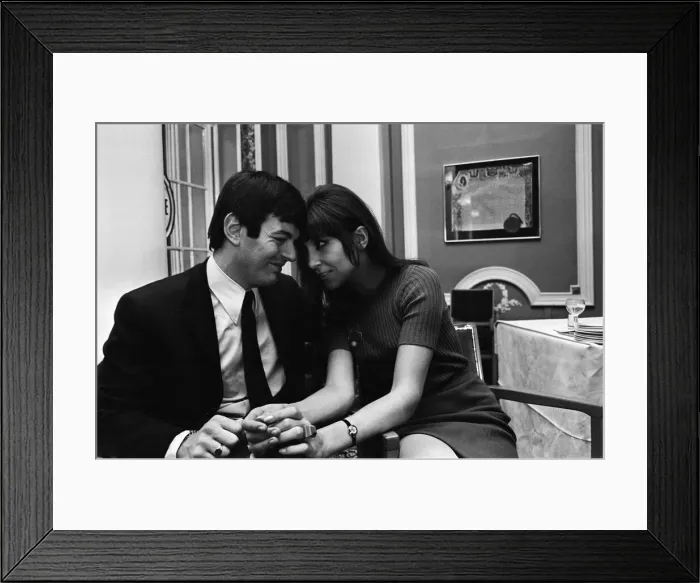 Framed Print : Tony Blackburn with singer Anita Harris. 3rd January 1968