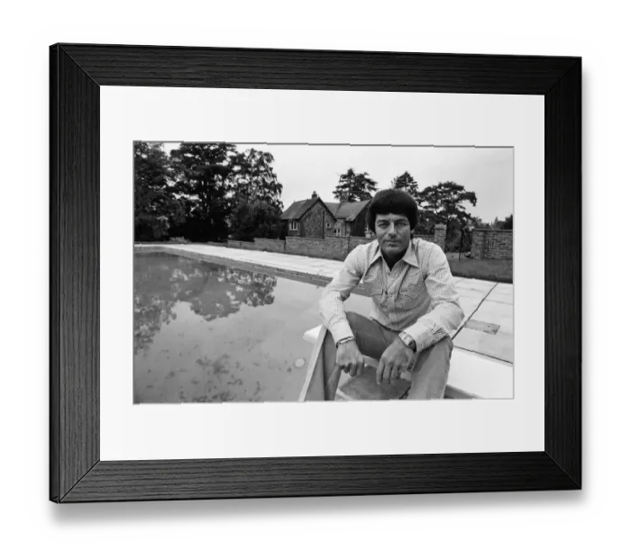 Framed Print : BBC DJ Tony Blackburn at his home in Cookham Dean, Berkshire