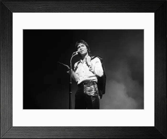 Framed Print : Cliff Richard in concert. May 1981 Framed Print : Cliff Richard in concert. May 1981