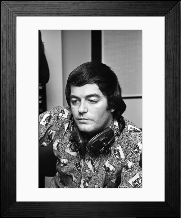 Framed Print : BBC DJ Tony Blackburn is pictured at work following his recent spilt from his wife