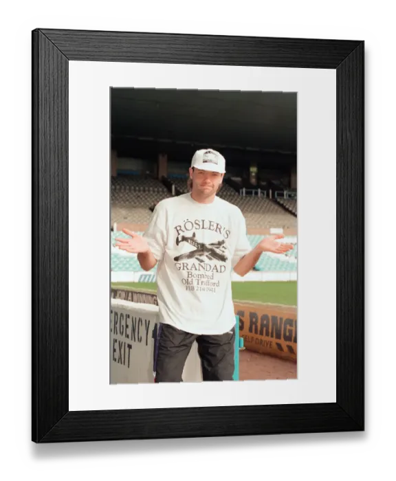 Framed Print : Uwe Rosler, Manchester City football player, German signing, photocall at Maine Road Framed Print : Uwe Rosler, Manchester City football player, German signing, photocall at Maine Road
