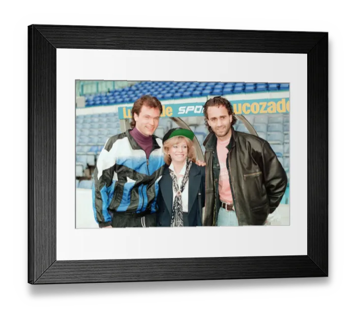 Framed Print : Uwe Rosler & Maurizio Gaudino, Manchester City football players, German signings