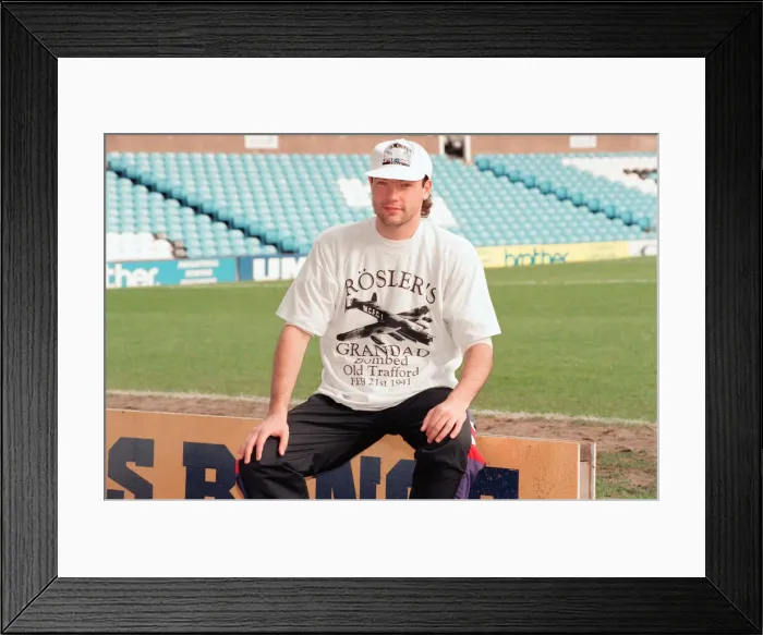 Framed Print : Uwe Rosler, Manchester City football player, German signing, photocall at Maine Road
