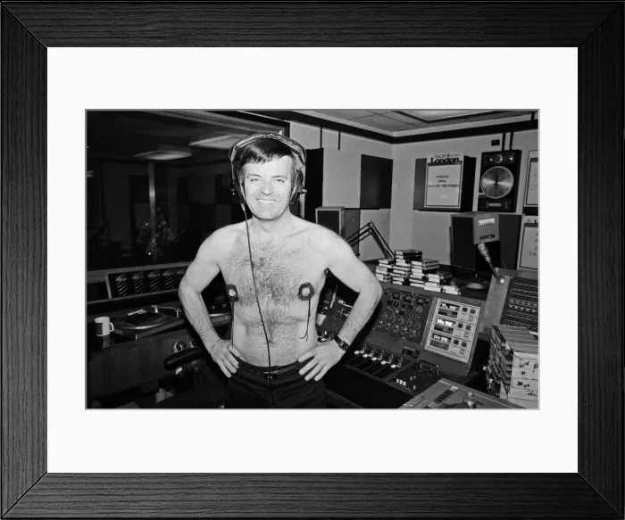 Framed Print : DJ Tony Blackburn in the studio. 29th May 1987 Framed Print : DJ Tony Blackburn in the studio. 29th May 1987