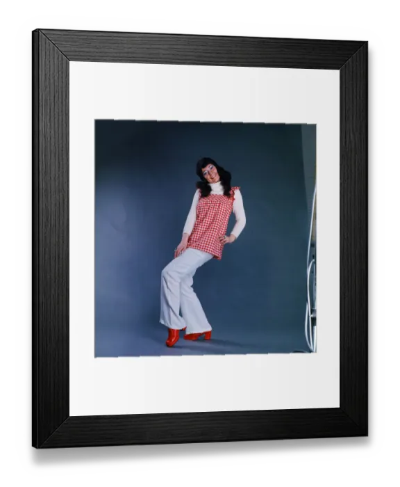 Framed Print : Lurex fashion shoots. October 1972