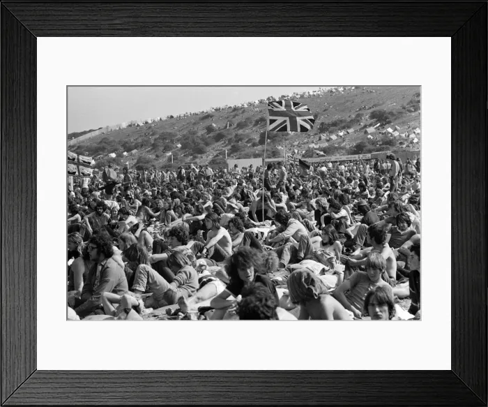 Framed Print : Isle of Wight pop festival. 29th August 1970 Framed Print : Isle of Wight pop festival. 29th August 1970