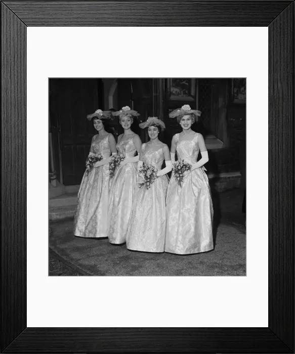 Framed Print : The wedding of Marty Wilde and Joyce Baker, held at Christ Church in Greenwich
