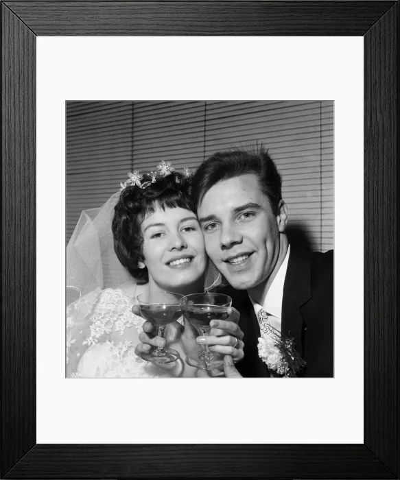Framed Print : The wedding of Marty Wilde and Joyce Baker, held at Christ Church in Greenwich Framed Print : The wedding of Marty Wilde and Joyce Baker, held at Christ Church in Greenwich