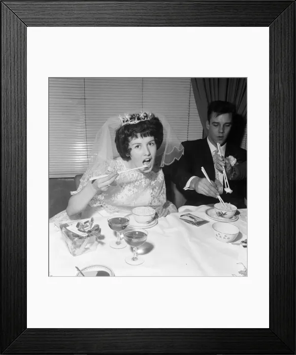 Framed Print : The wedding of Marty Wilde and Joyce Baker, held at Christ Church in Greenwich