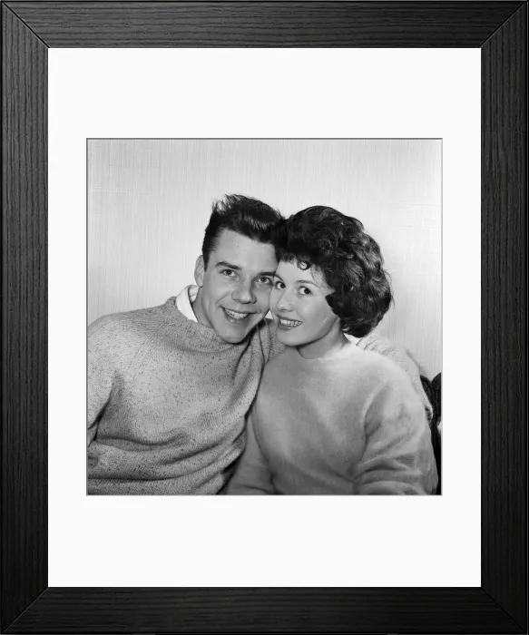 Framed Print : Marty Wilde with his sweetheart Joyce Baker. They are to be married tomorrow