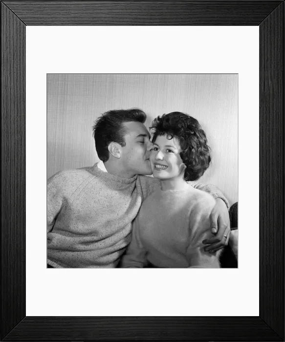 Framed Print : Marty Wilde with his sweetheart Joyce Baker. They are to be married tomorrow Framed Print : Marty Wilde with his sweetheart Joyce Baker. They are to be married tomorrow