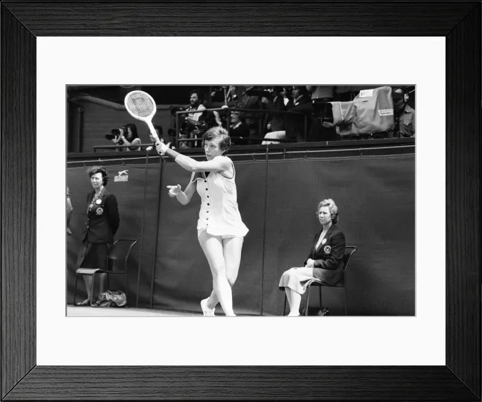 Framed Print : 1978 Ladies Singles Final, Wimbledon, Chris Evert v Martina Navratilova