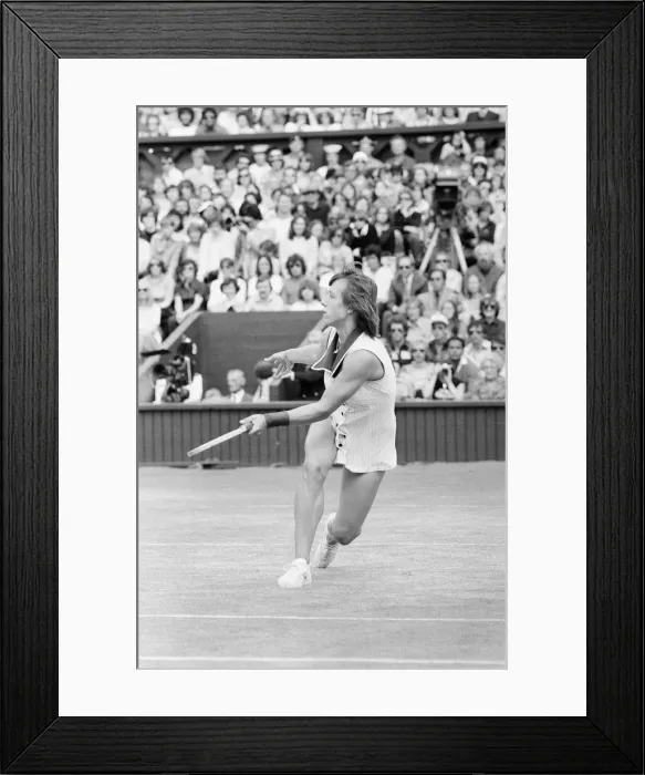 Framed Print : 1978 Ladies Singles Final, Wimbledon, Chris Evert v Martina Navratilova