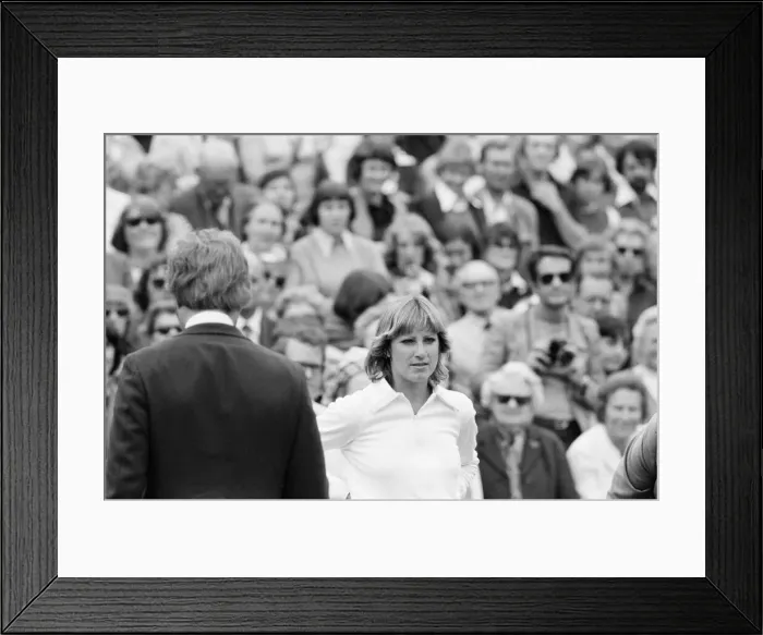 Framed Print : 1978 Ladies Singles Final, Wimbledon, Chris Evert v Martina Navratilova Framed Print : 1978 Ladies Singles Final, Wimbledon, Chris Evert v Martina Navratilova