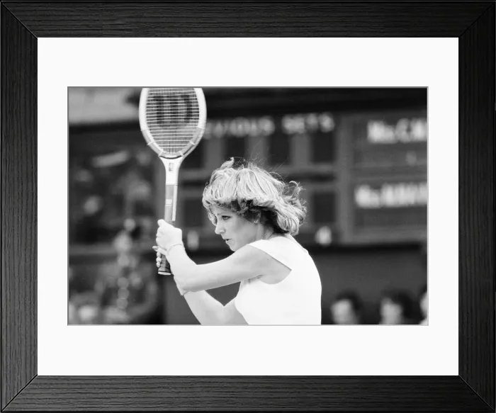 Framed Print : 1978 Ladies Singles Final, Wimbledon, Chris Evert v Martina Navratilova