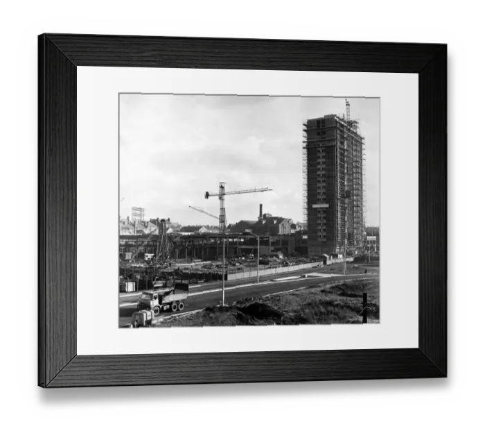 Framed Print : New roads, new shops and new dwellings as the £5million New Strand scheme takes Framed Print : New roads, new shops and new dwellings as the £5million New Strand scheme takes
