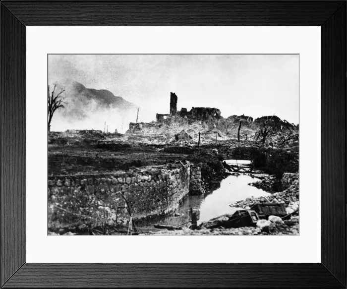Framed Print : The Battle of Monte Cassino, a series of four assaults by Allied Forces against the Axis Framed Print : The Battle of Monte Cassino, a series of four assaults by Allied Forces against the Axis