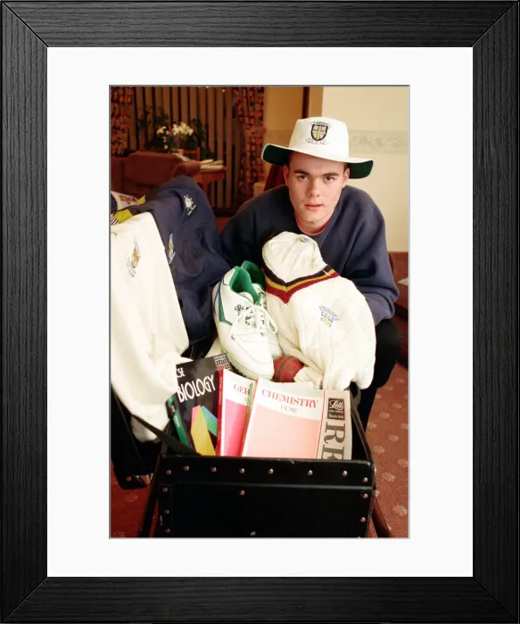 Framed Print : School boy Neil Killeen, packs his bags for the Durham Tour to Zimbabwe